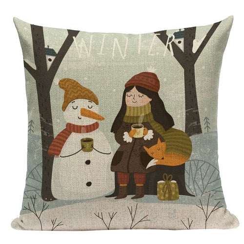 Merry Christmas Santa Claus Cushion Cover
