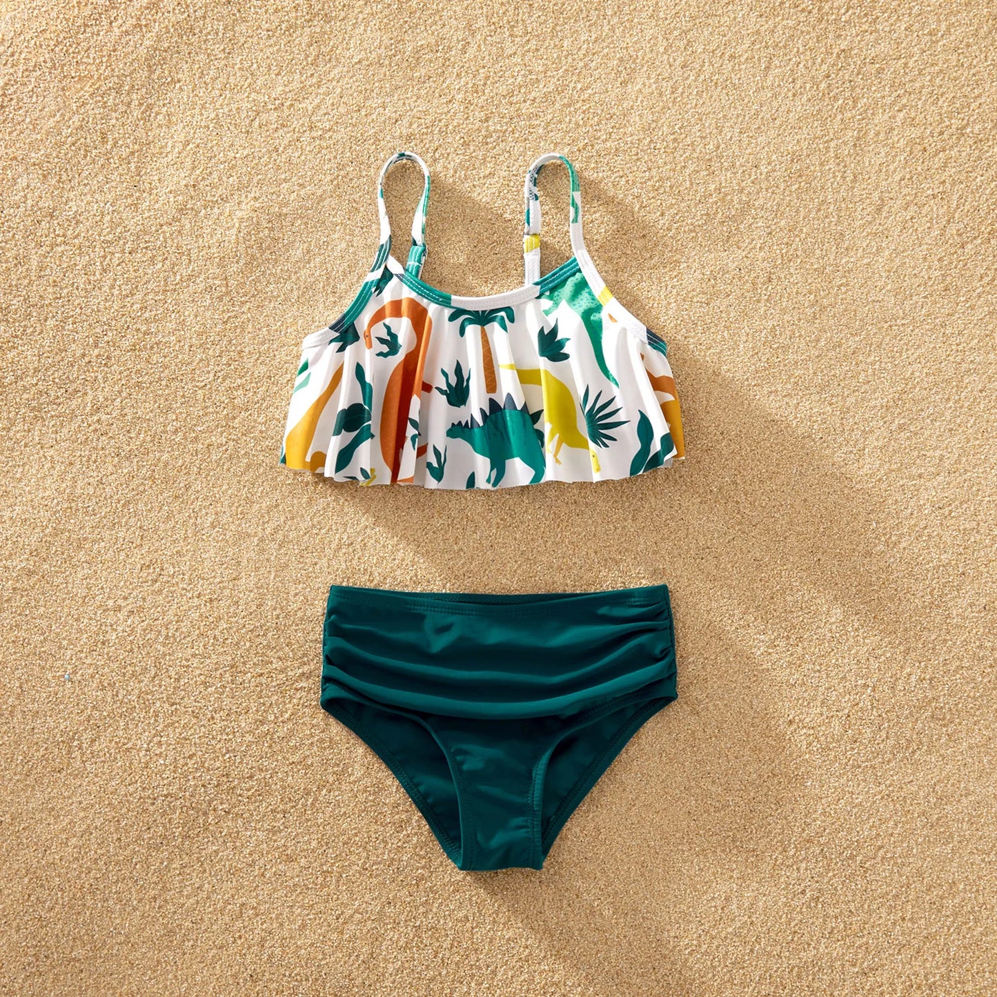 Family Matching Animal Dinosaur Print Swimsuits