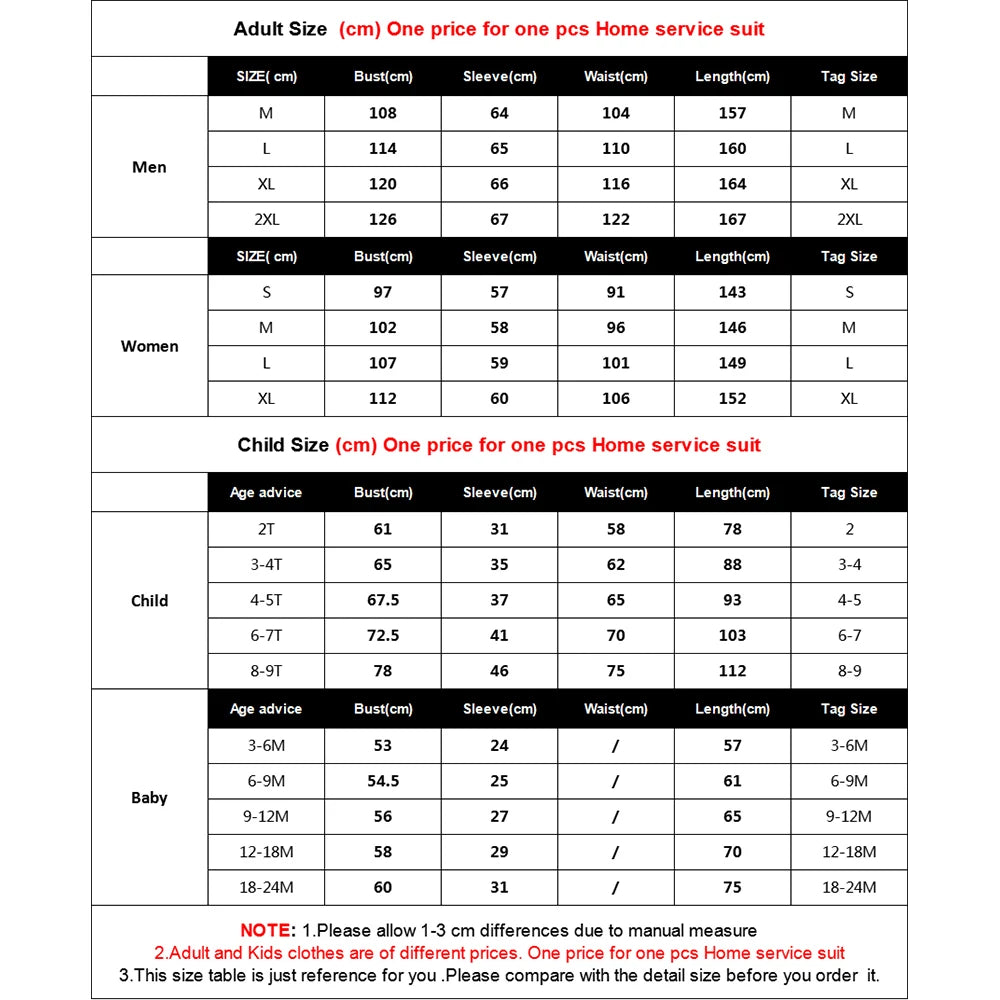 Family Matching Navy Blue Christmas Pajamas Set