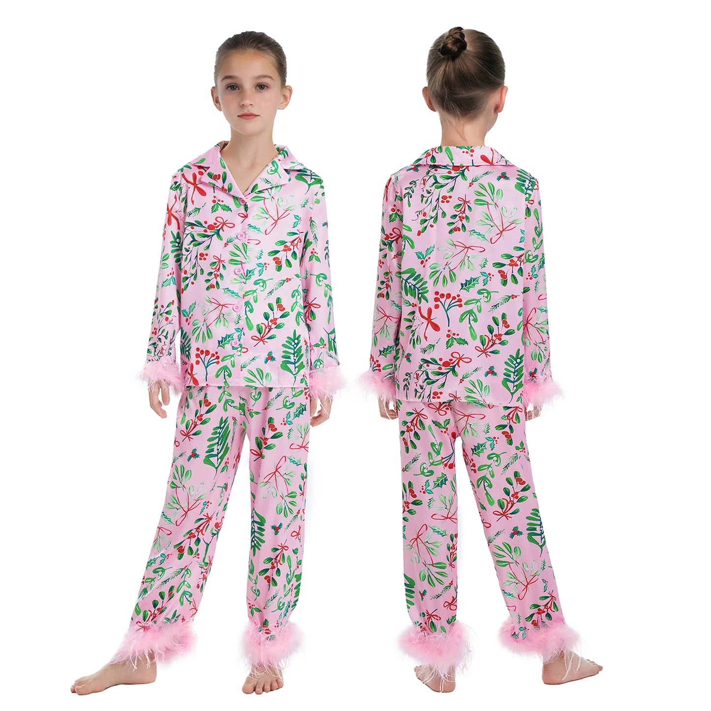 Mommy and Girls 2 Pcs Pajamas Loungewear Set