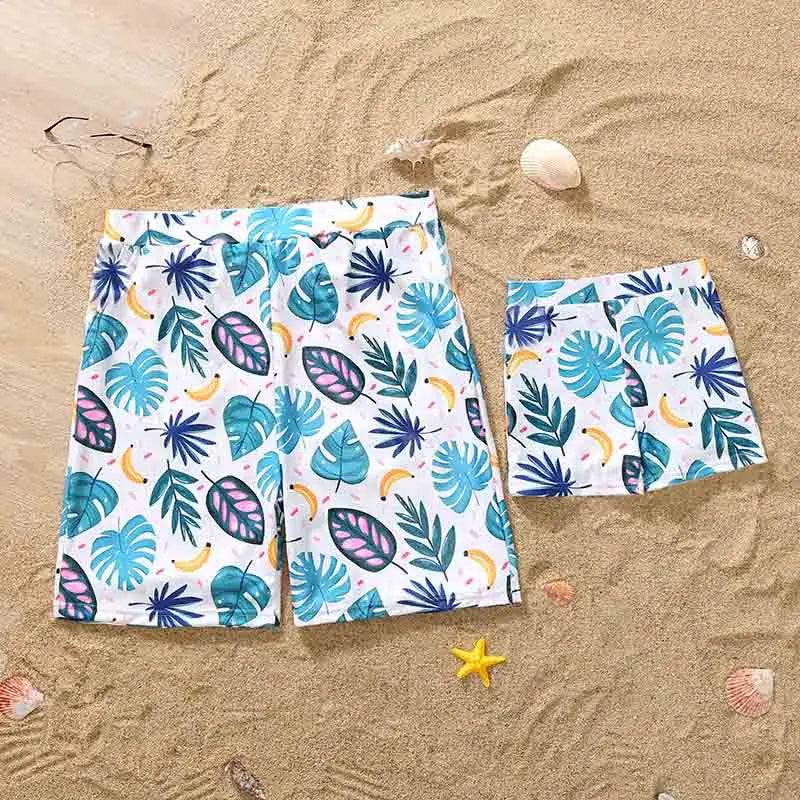 Family Matching Bow Print Swimwear