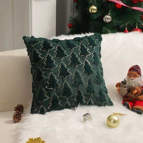 Plush Decorative Christmas Cushion Cover
