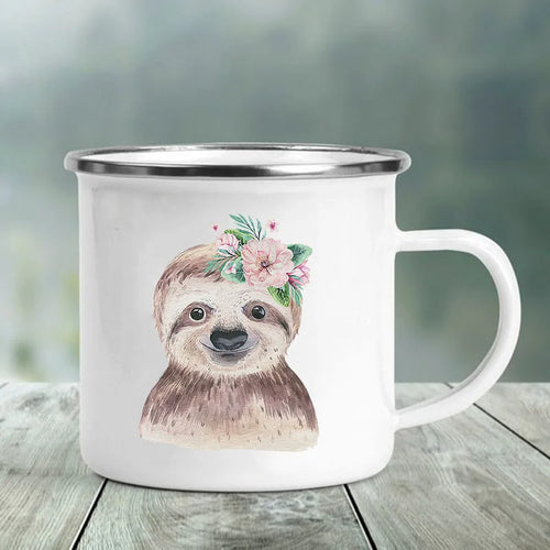Cute Animal Letter Print Mug