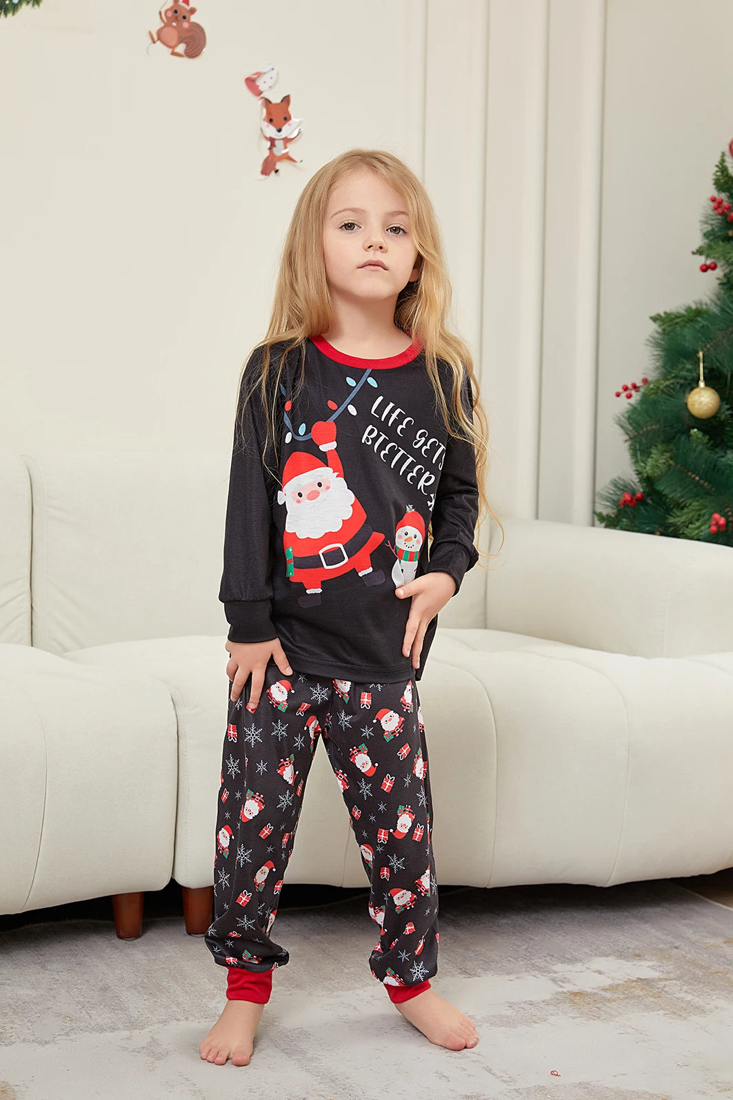 Family Matching Xmas Santa Pajamas Set