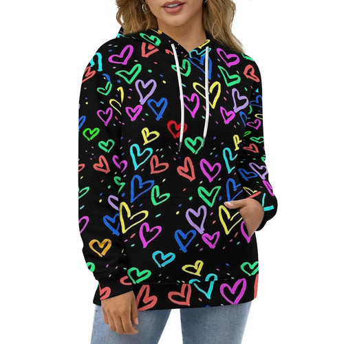 White Hearts for Valentines Day Hoodies