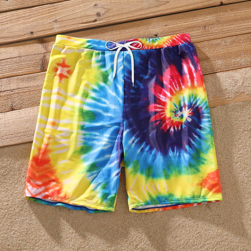 Family Matching Tie Dye Tank Crop Top Swimwear