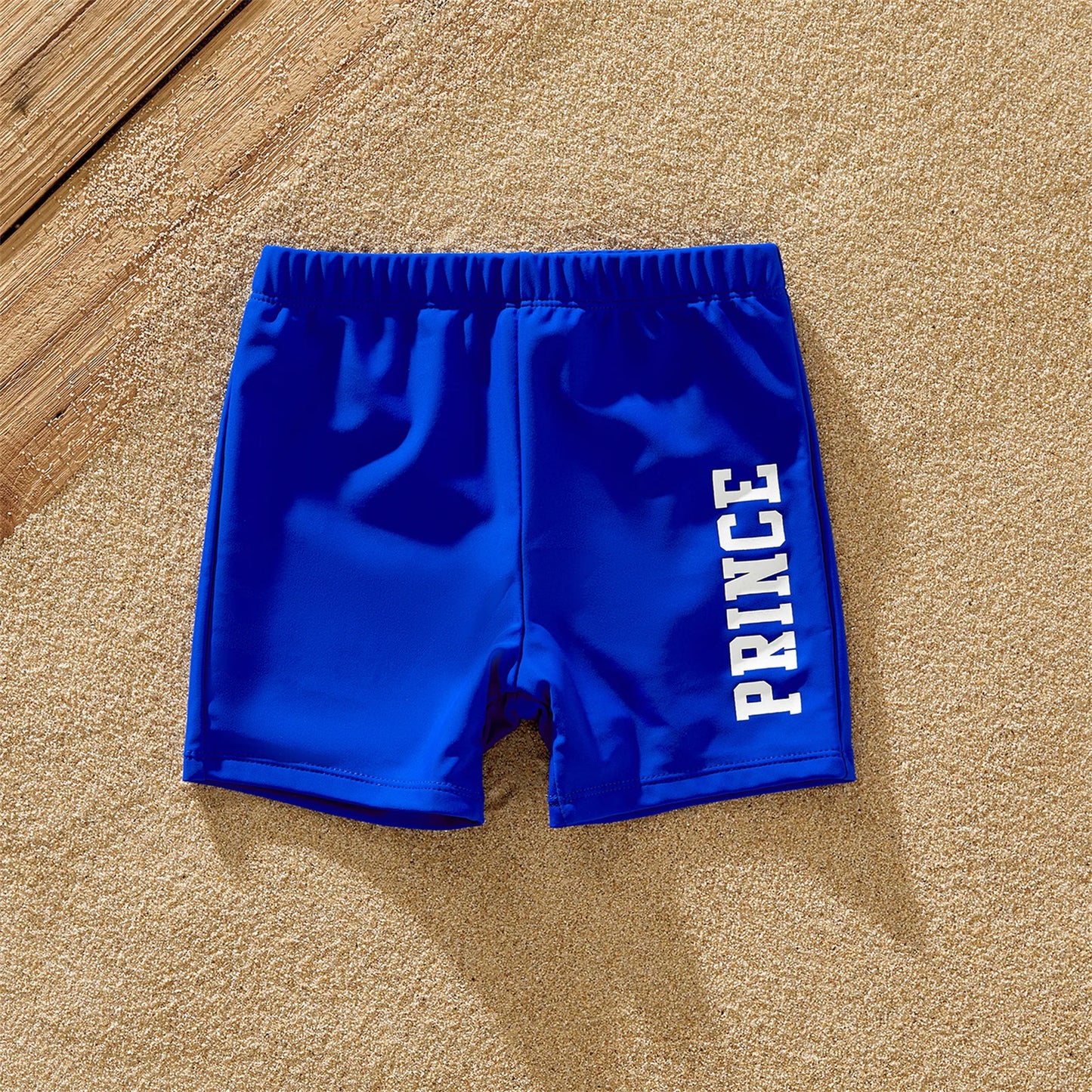 Family Matching Blue Ruffle Trim Two-piece Swimsuits