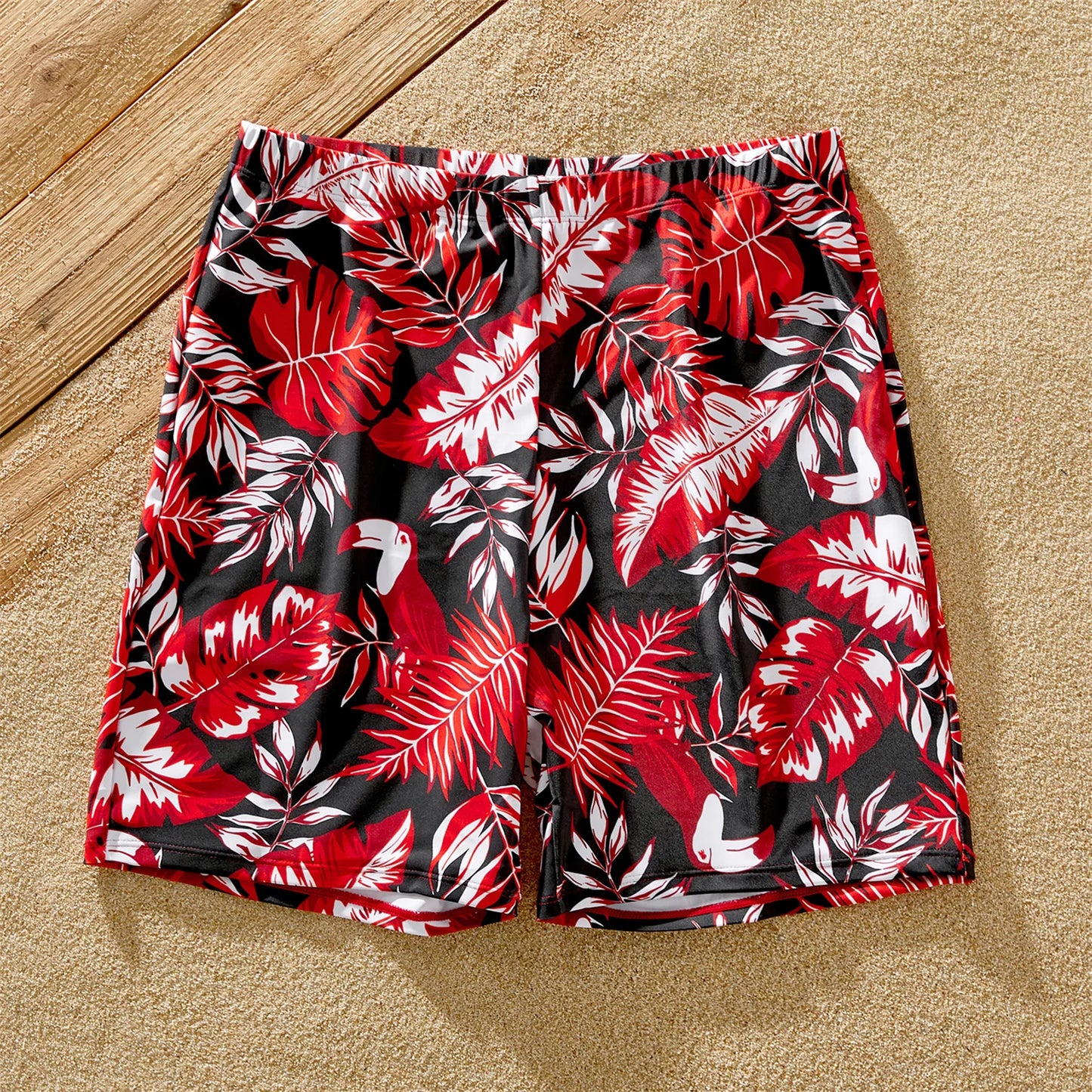 Family Matching Allover Plant Print Swimwear
