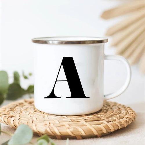 Letter Print Mugs