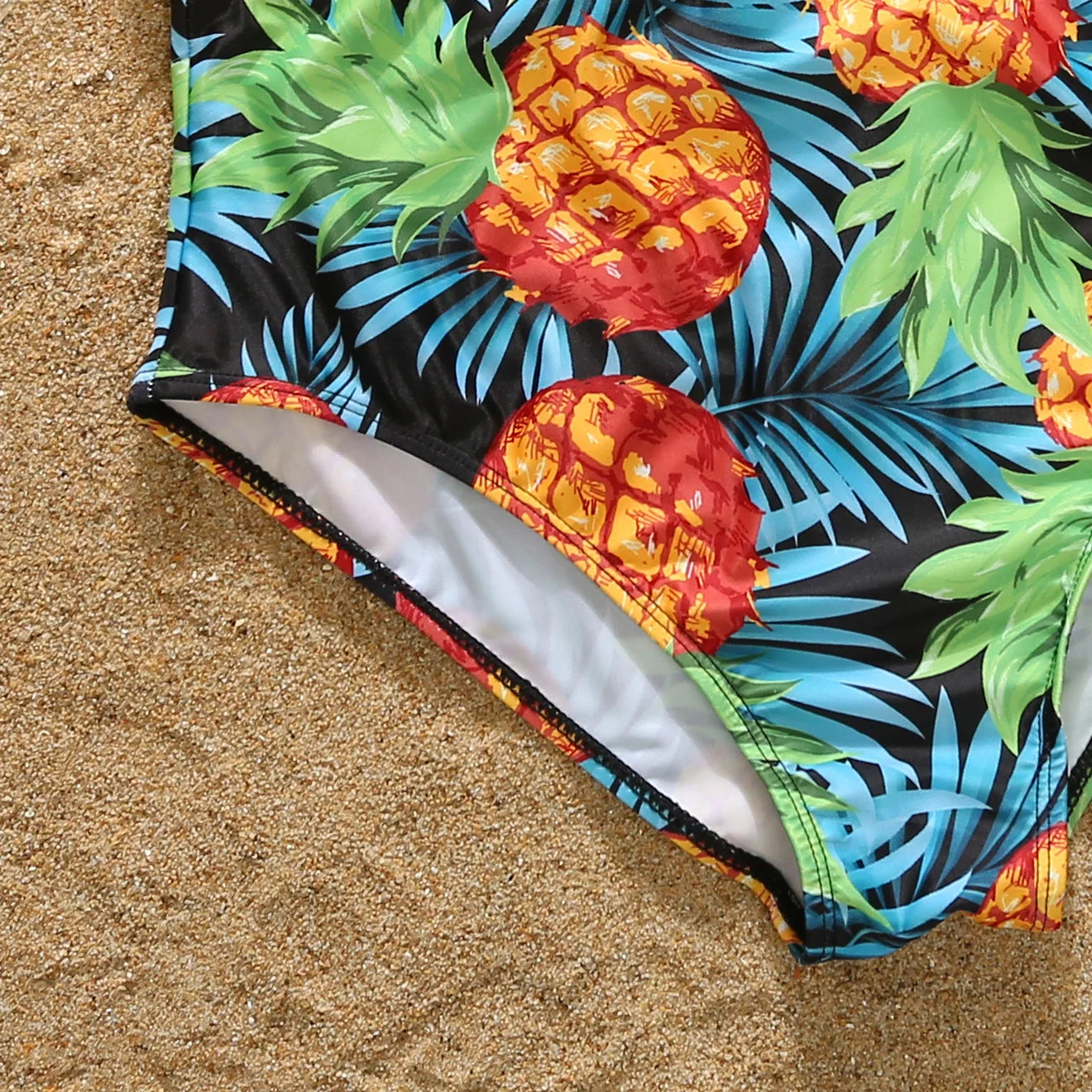 Family Matching Pineapple Print Swimsuits