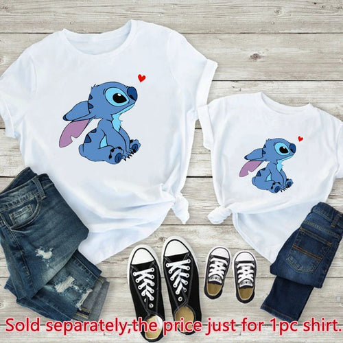Mother and Kids Look Disney Stitch T-Shirt