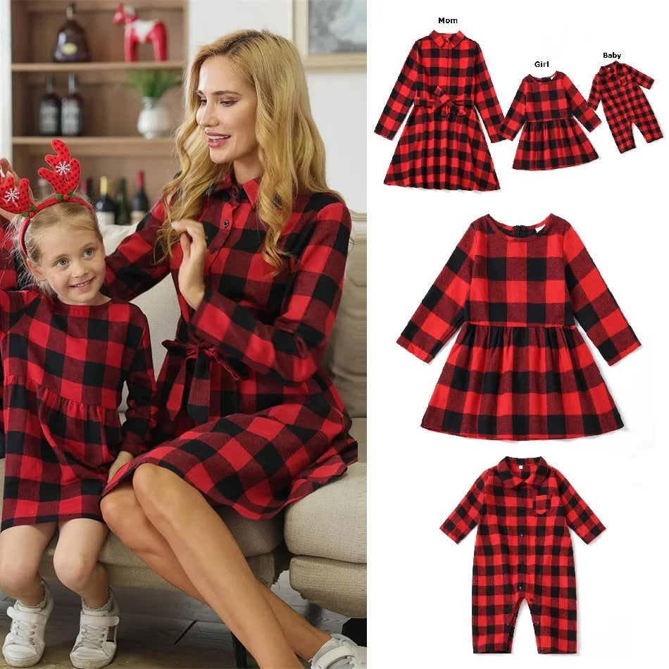 Mother Daughter Matching Christmas Dresses Family-Wardrobe Mother Daughter Matching Christmas Dresses Family-Wardrobe