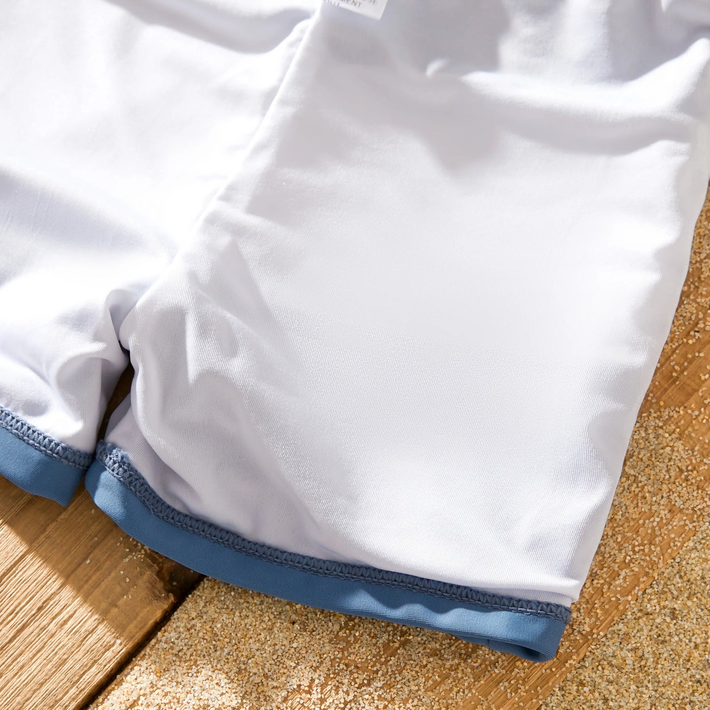 Family Matching Color Block Drawstring Swimwear