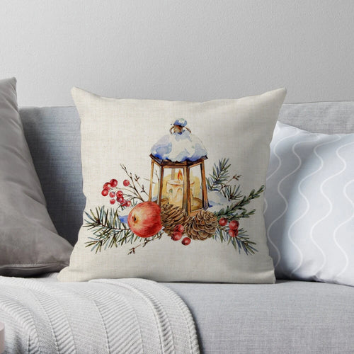 Christmas Decoration Linen Pillowcase