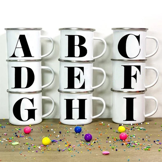 Letter Print Mugs