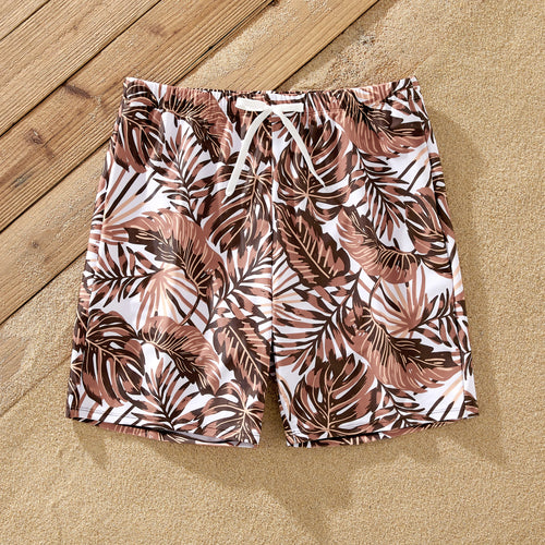 Family Matching Floral Drawstring Swimwear