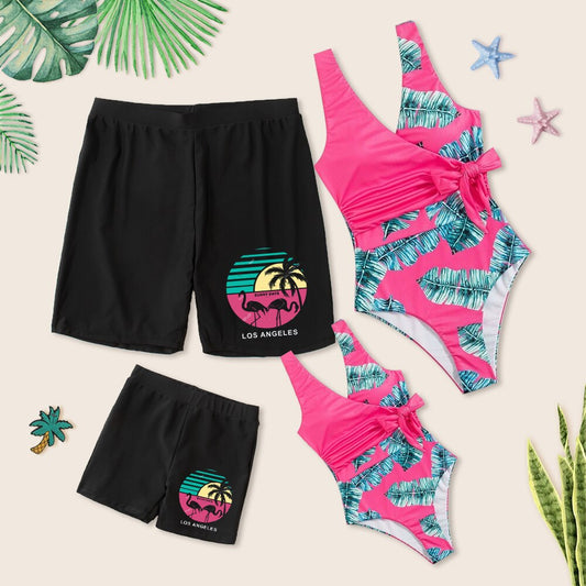 Family Matching One Piece Swimsuits