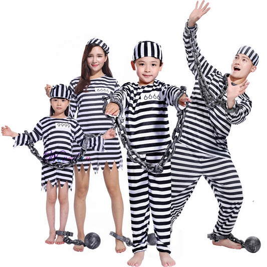 Family Matching Striped Prisoner Costume