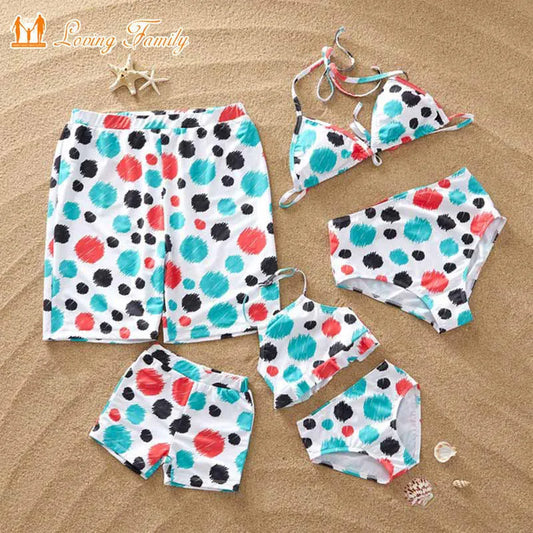 Family Matching White Swimwear