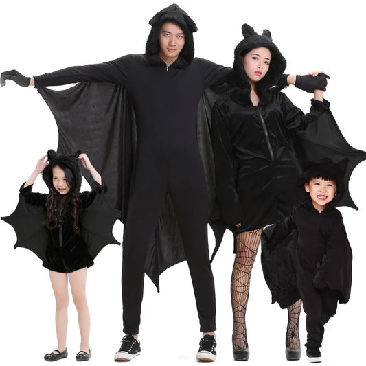 Family Matching Black Bat Halloween Costumes