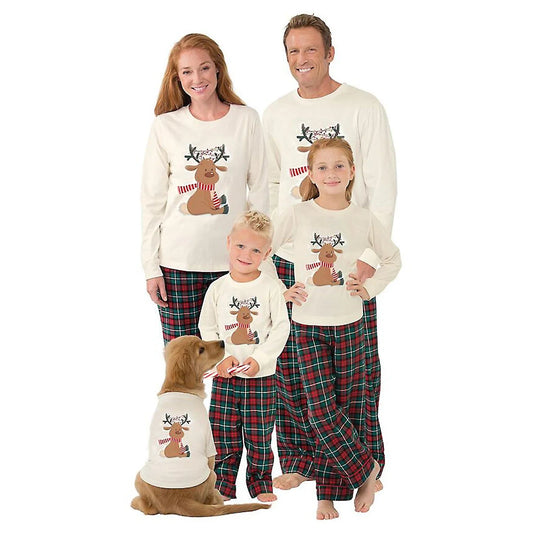 Family Christmas Bear Print Pajamas