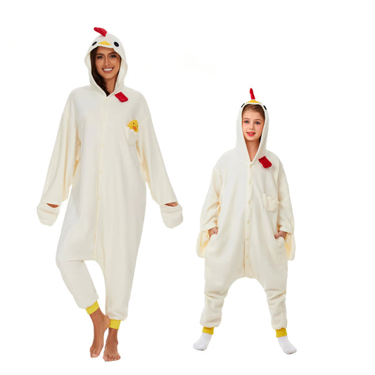 Family Matching Chicken Costume One-Piece Pajamas