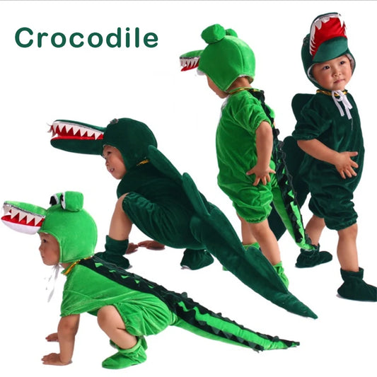 Kids Crocodile Jumpsuit Costume