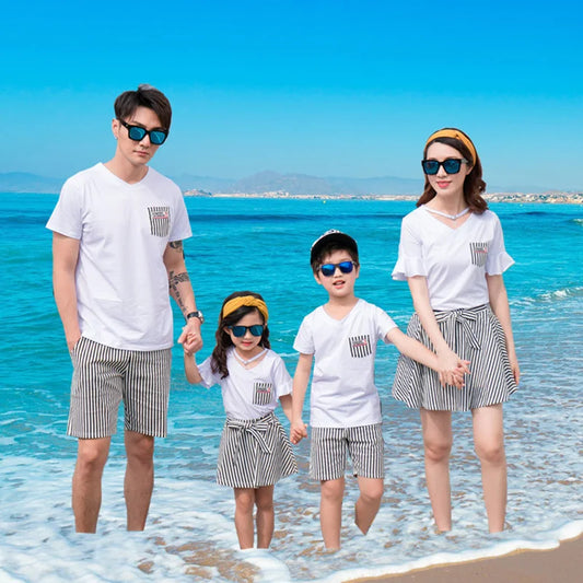 Family Matching Cotton T-shirt & Shorts