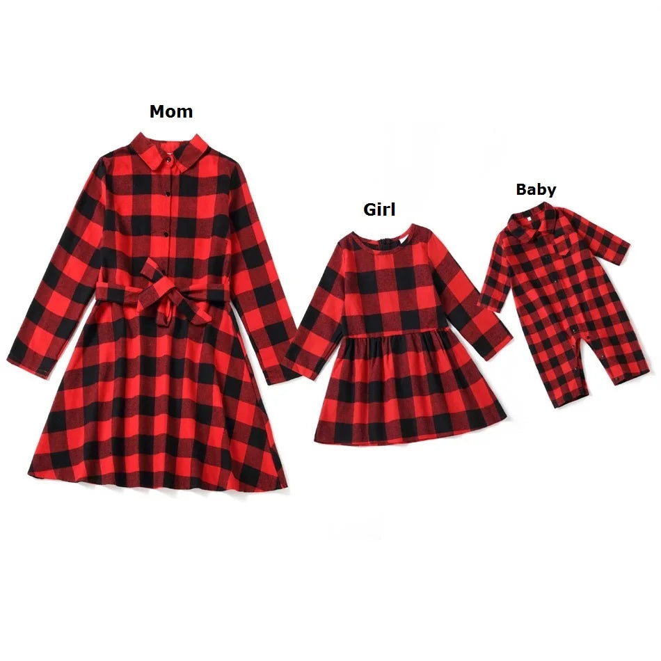 Mother Daughter Matching Christmas Dresses Family-Wardrobe Mother Daughter Matching Christmas Dresses Family-Wardrobe
