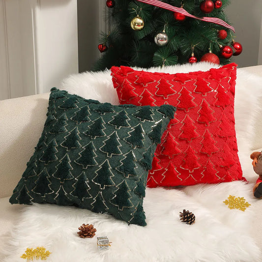 Plush Decorative Christmas Cushion Cover