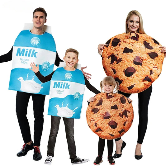 Family Matching Food Milk Cookies Costumes