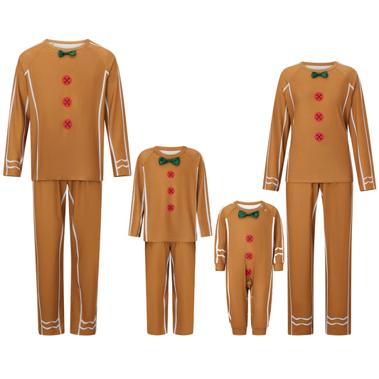Family Matching Christmas Gingerbread Pajamas