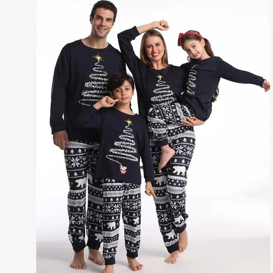 Family Matching Christmas Firework Print Pajamas