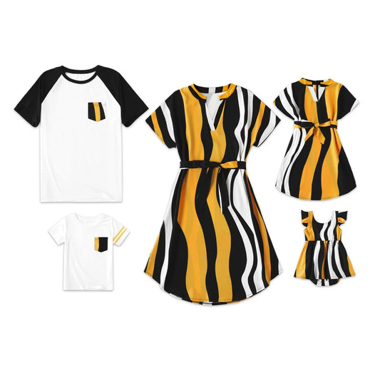 Family Matching Cotton Raglan Sleeve T-shirts