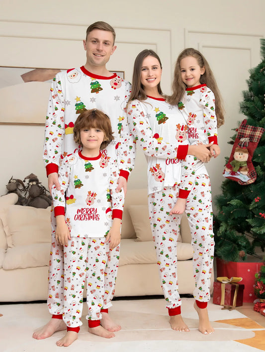 Family Matching Christmas Cartoon Pajamas