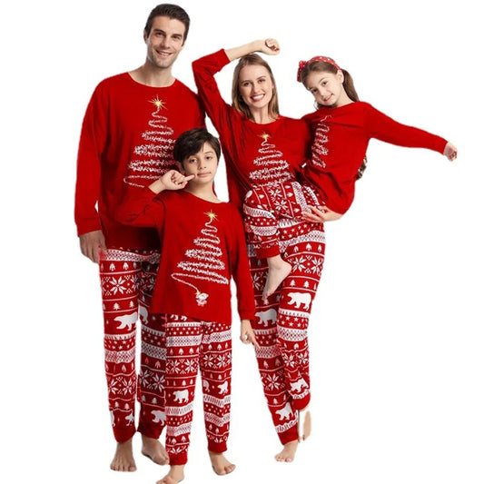 Family Matching Red Pajamas Set
