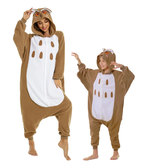 Family Matching Owl Hooded Onesie Pajama