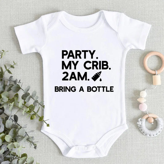 Party My Crib 2am Milk Bring a Bottle Onesies