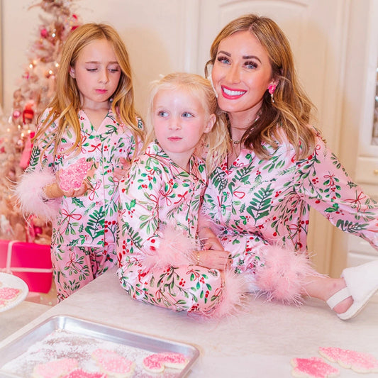 Mommy and Girls 2 Pcs Pajamas Loungewear Set