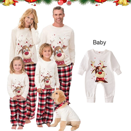 Family Matching Cute Deer Print Pajamas Set
